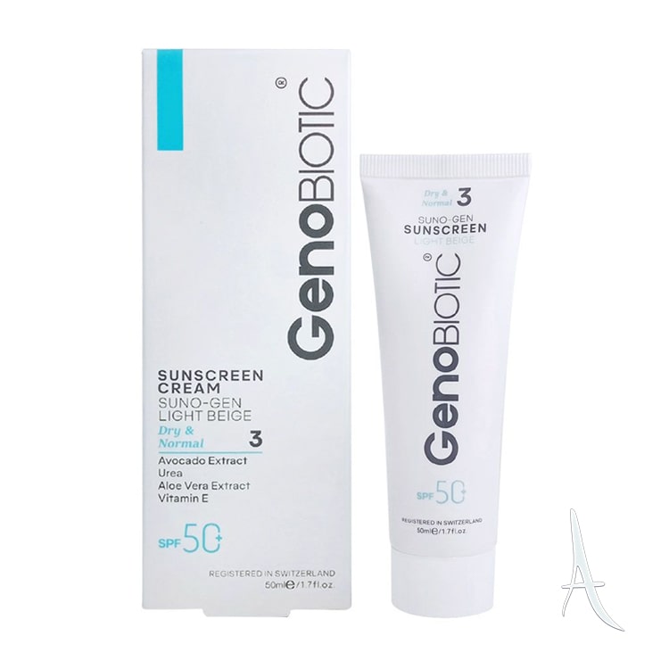 کرم ضد آفتاب رنگی ژنو بایوتیک اس پی اف 50 مخصوص پوست نرمال و خشک-2